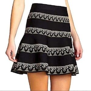 BCBGMAXAZRIA Jania Jacquard Flare Skirt
